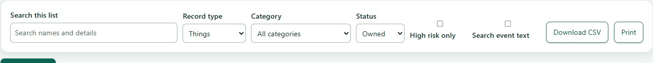 ThingzSafe web search filters screen